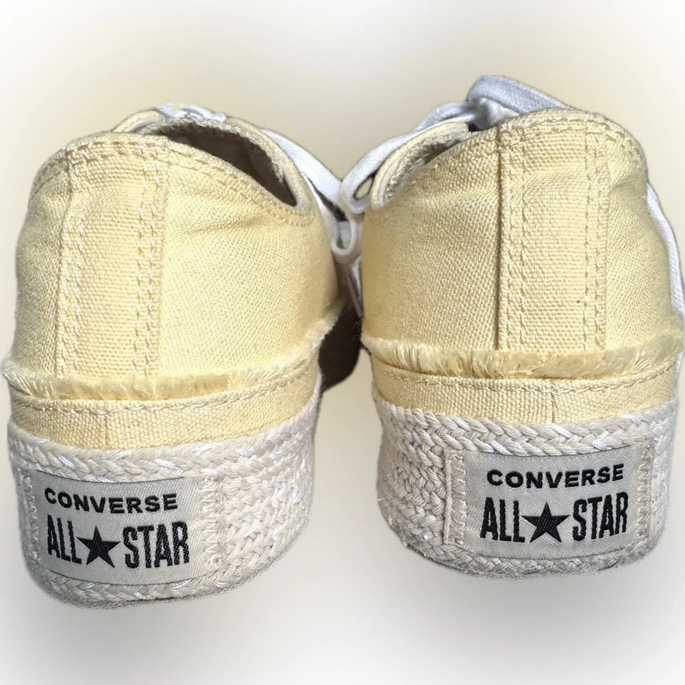 Converse Chuck Taylor Hard to Find All Star Espadrille Sneakers Yellow Size 9.5 - Picture 7 of 16